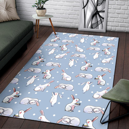 Rabbit Pattern Print Design RB06 Area Rugs