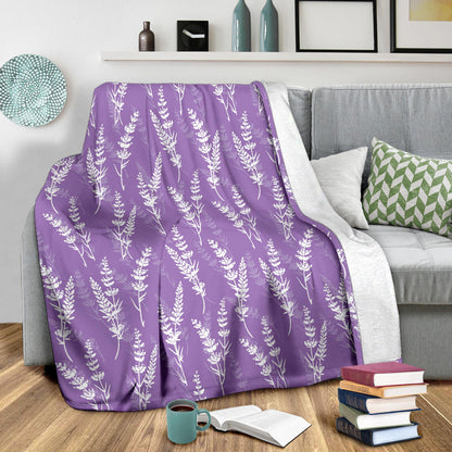 Lavender Pattern Print Design LV08 Fleece Blanket