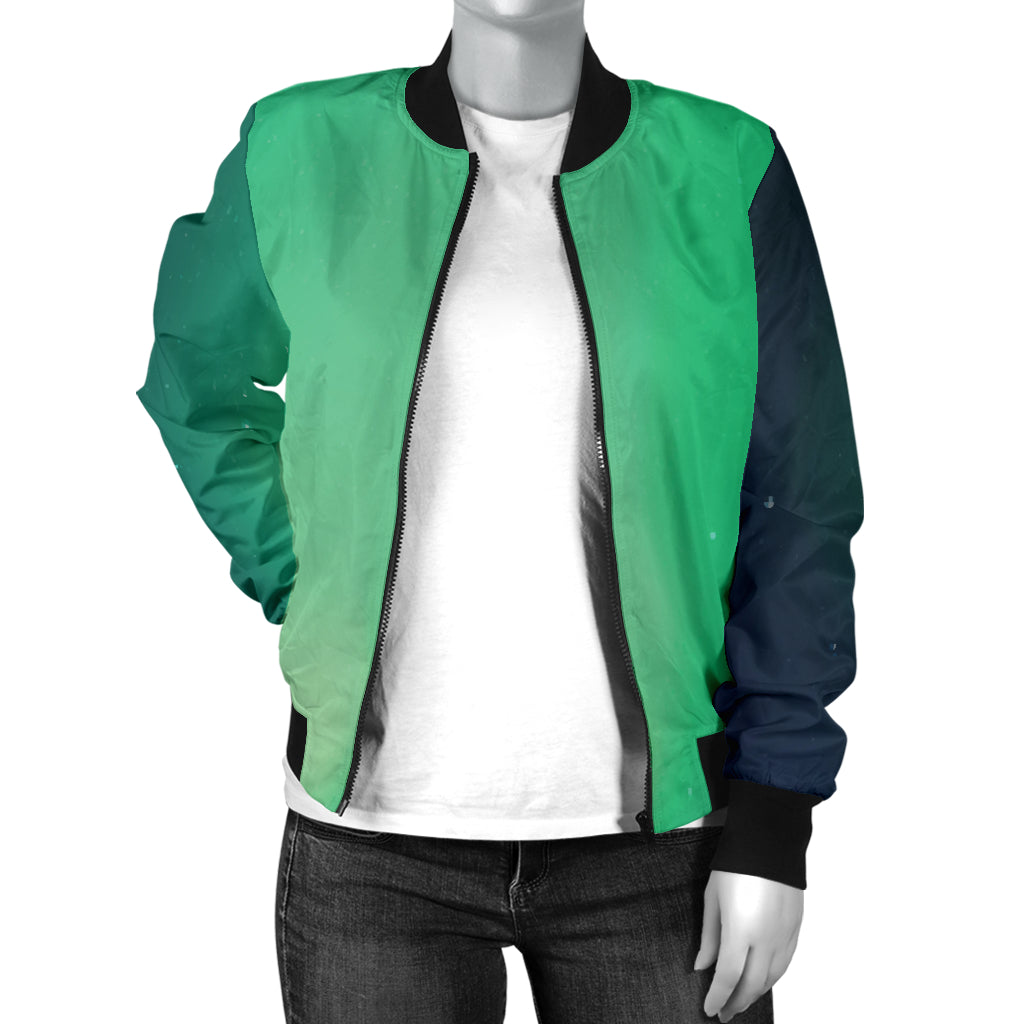 Aurora Borealis Pattern Print Design 04 Women's Bomber Jacket
