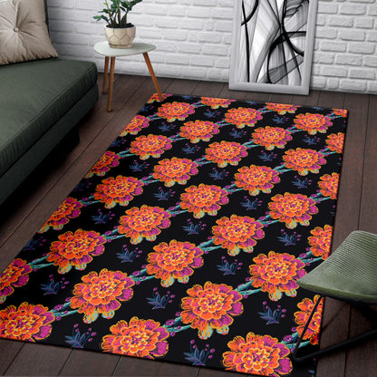 Marigold Pattern Print Design MR04 Area Rugs