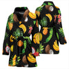 Tropical Fruits Pattern Print Design TF03 Women Bathrobe