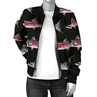 Barracuda Pattern Print Design 02 Women's Bomber Jacket