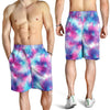 Tie Dye Blue Pink Mens Shorts