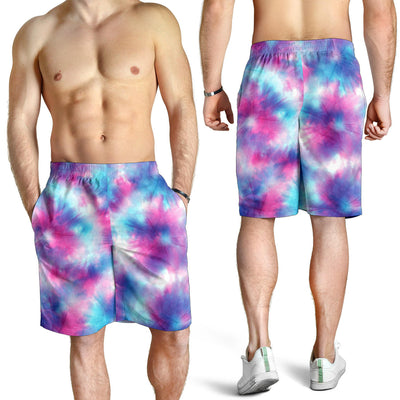 Tie Dye Blue Pink Mens Shorts