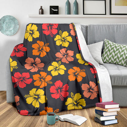 Hibiscus Pattern Print Design HB024 Fleece Blanket