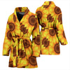 Sunflower Pattern Print Design SF07 Women Bathrobe