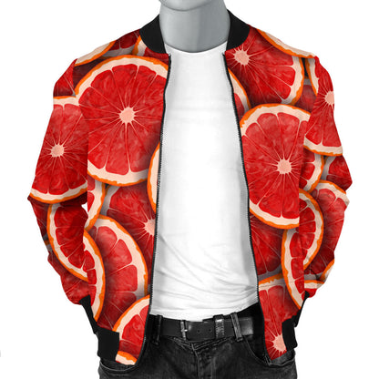 Grapefruit Pattern Print Design GF05 Men Bomber Jacket