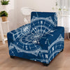 Nautical Compass Print Armchair Slipcover