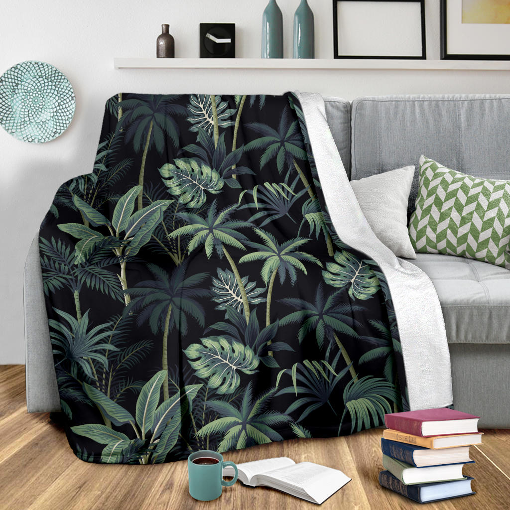 Rainforest Pattern Print Design RF02 Fleece Blanket