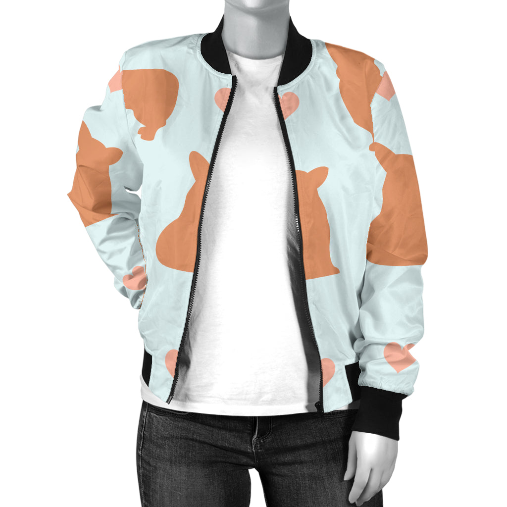 Pembroke Welsh Corgis Pattern Print Design A01 Women's Bomber Jacket