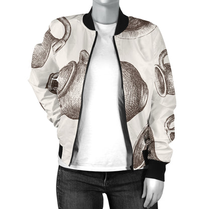 Pottery Pattern Print Design A01 Women's Bomber Jacket