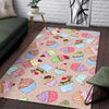 Cupcake Pattern Print Design CP06 Area Rugs