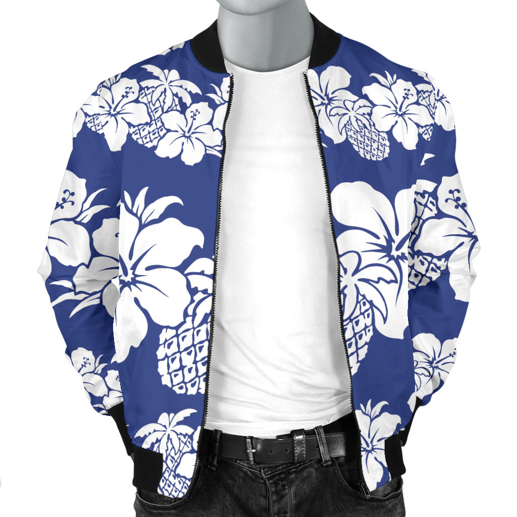 Hawaiian Themed Pattern Print Design H07 Men Bomber Jacket