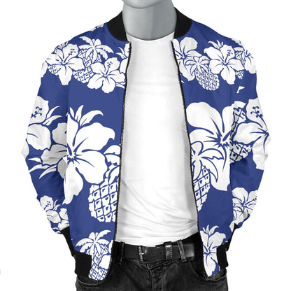 Hawaiian Themed Pattern Print Design H07 Men Bomber Jacket