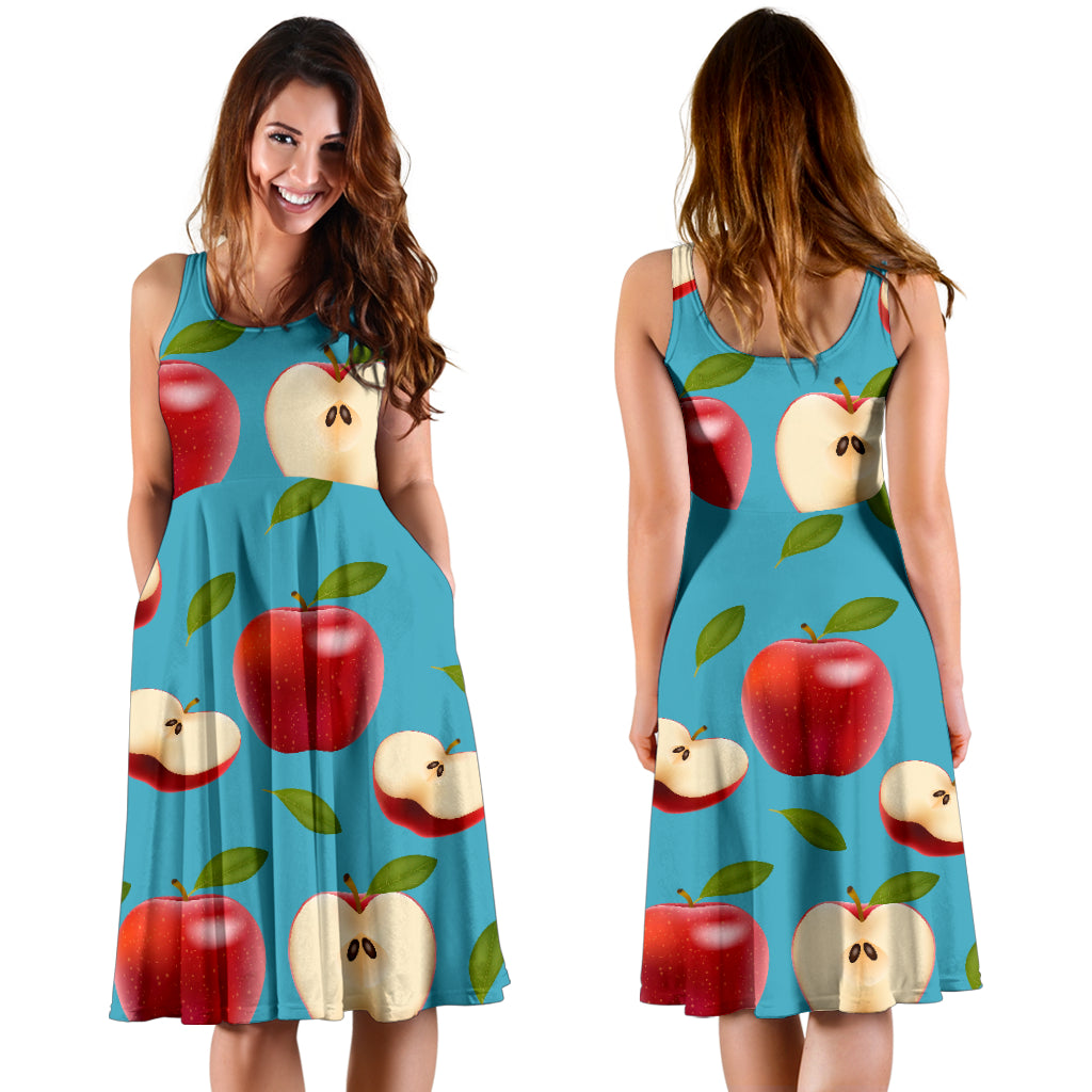Apple Pattern Print Design AP012 Midi Dress