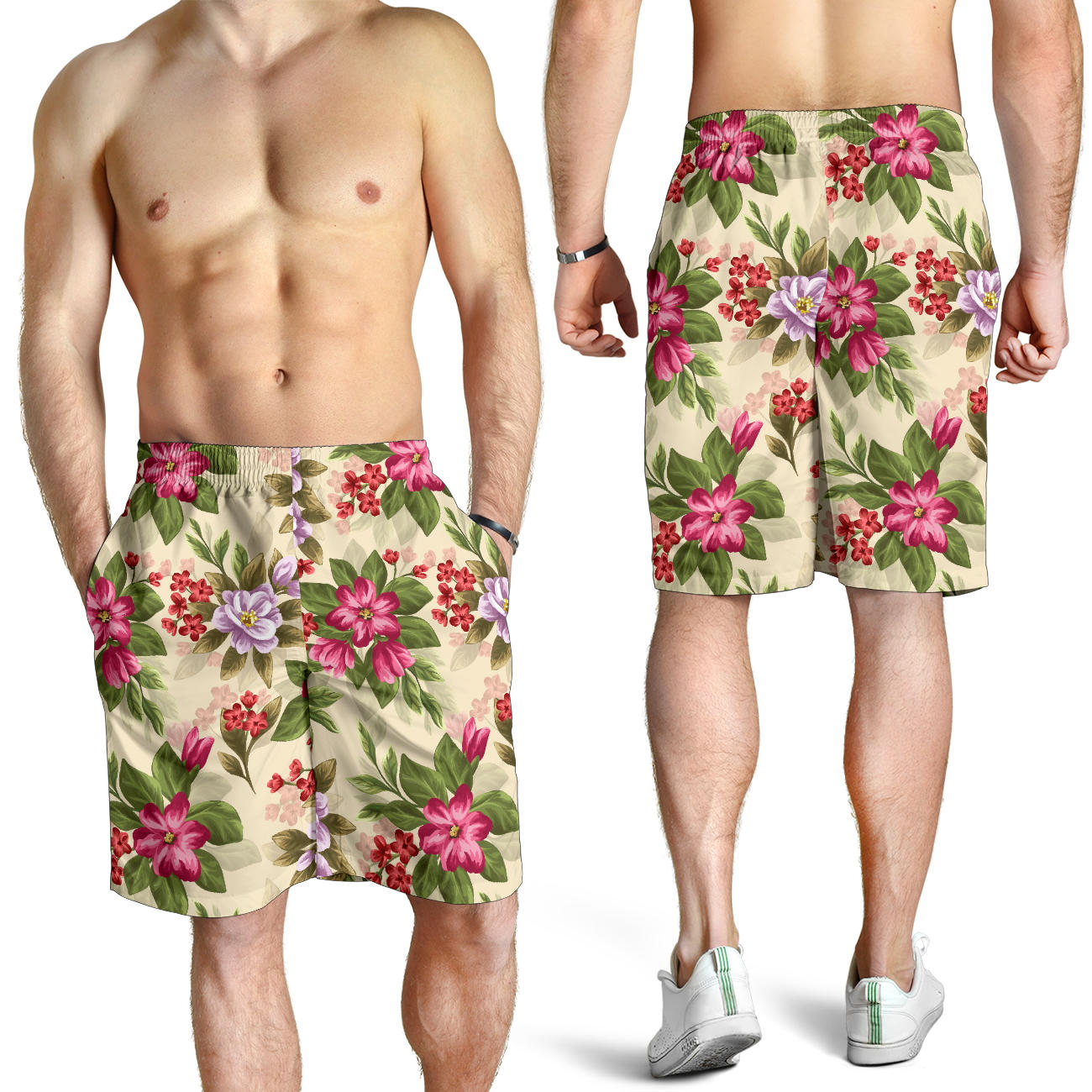 Summer Floral Pattern Print Design SF08 Mens Shorts