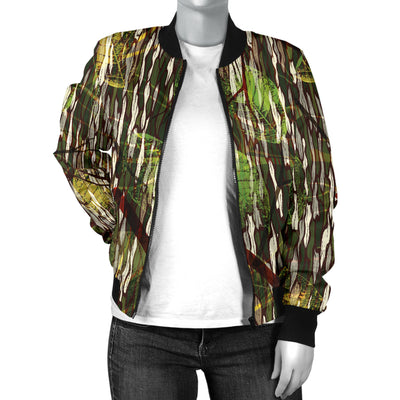 Camouflage Realtree Pattern Print Design 02 Women's Bomber Jacket