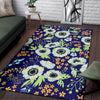 Anemone Pattern Print Design AM06 Area Rugs