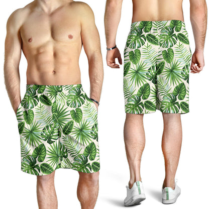 Palm Leaf Pattern Print Design A01 Mens Shorts