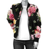 Rose Pattern Print Design RO010 Women Bomber Jacket