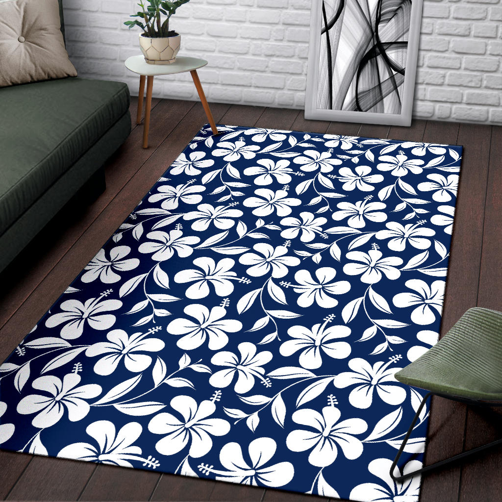 Hibiscus Pattern Print Design HB031 Area Rugs