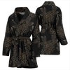 Dahlia Pattern Print Design DH04 Women Bathrobe