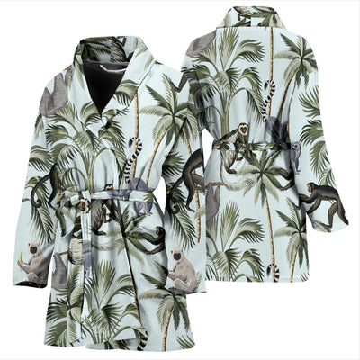 Rainforest Pattern Print Design RF04 Women Bathrobe