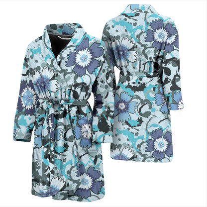 Carnations Pattern Print Design CN04 Men Bathrobe