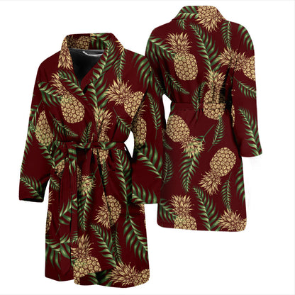 Pineapple Pattern Print Design PP013 Men Bathrobe