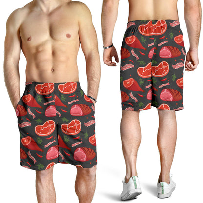 Meat Pattern Print Design 03 Mens Shorts