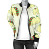 Taco Pattern Print Design TC05 Women Bomber Jacket