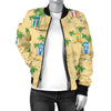 Beach Themed Pattern Print Design 01 Women's Bomber Jacket