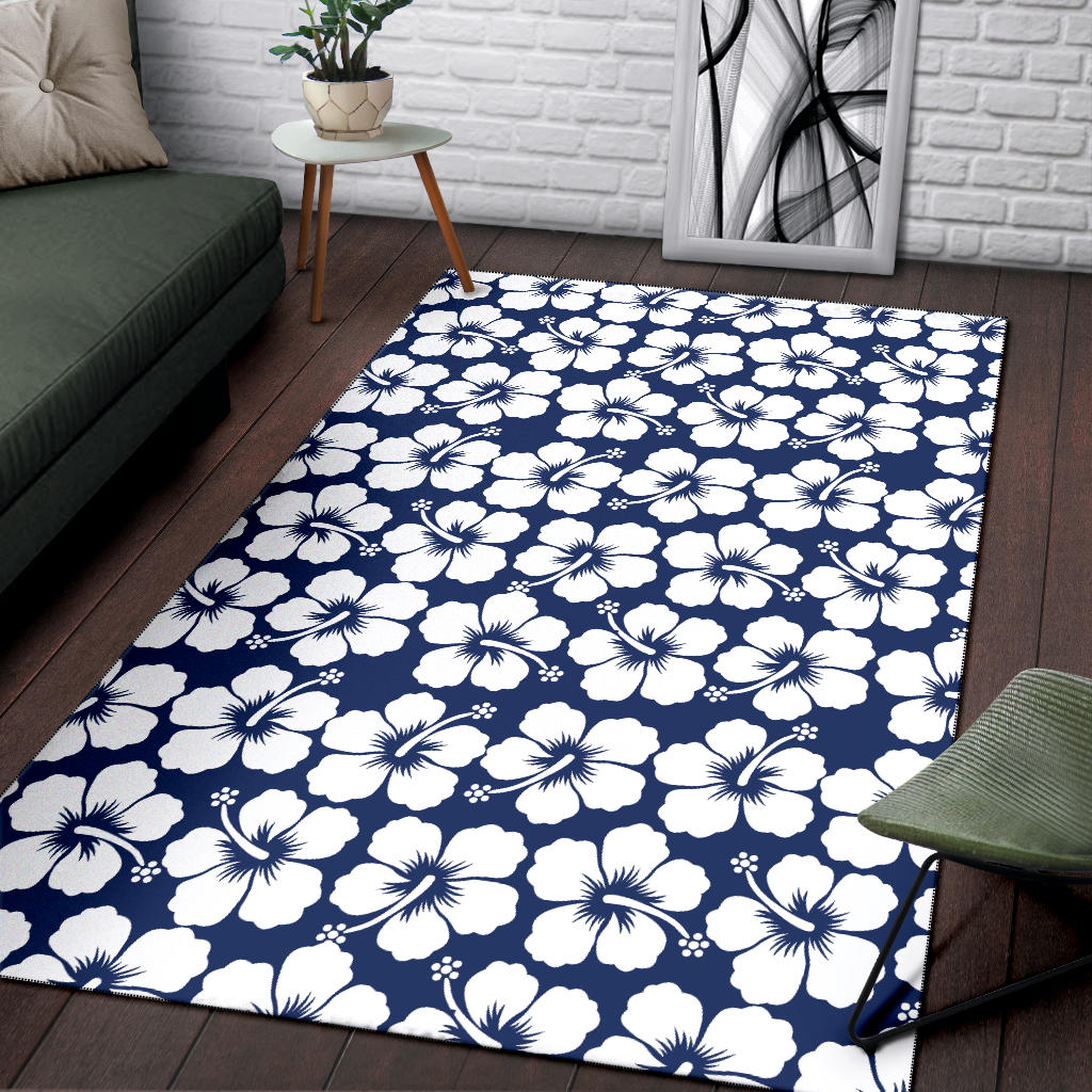 Hibiscus Pattern Print Design HB013 Area Rugs