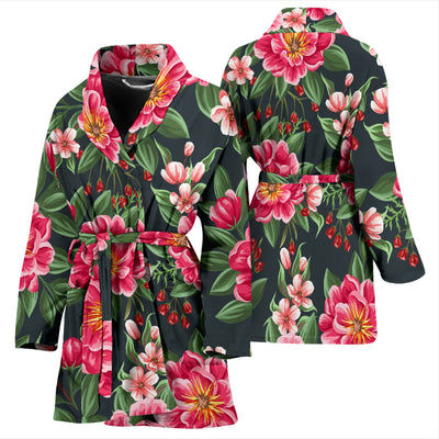 Summer Floral Pattern Print Design SF06 Women Bathrobe