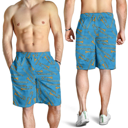 Trombone Pattern Print Design 01 Mens Shorts
