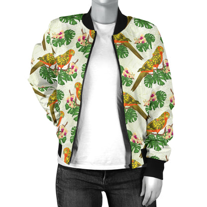 Conures Pattern Print Design 01 Women's Bomber Jacket