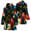 Peony Pattern Print Design PE07 Women Bathrobe