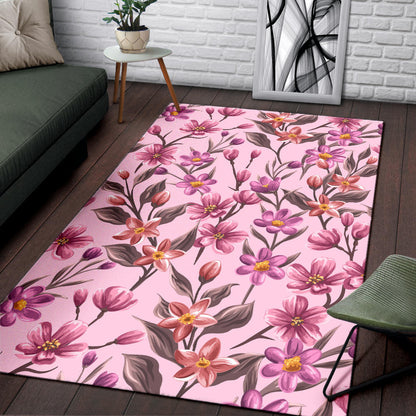 Summer Floral Pattern Print Design SF09 Area Rugs