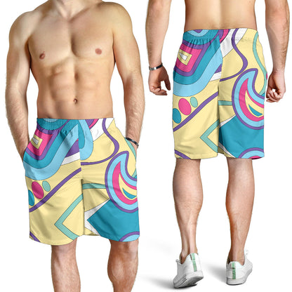 Funky Retro Pattern Print Design A01 Mens Shorts