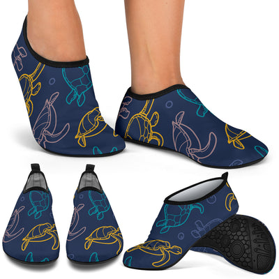 Sea Turtle Baby Print Aqua Water Shoes