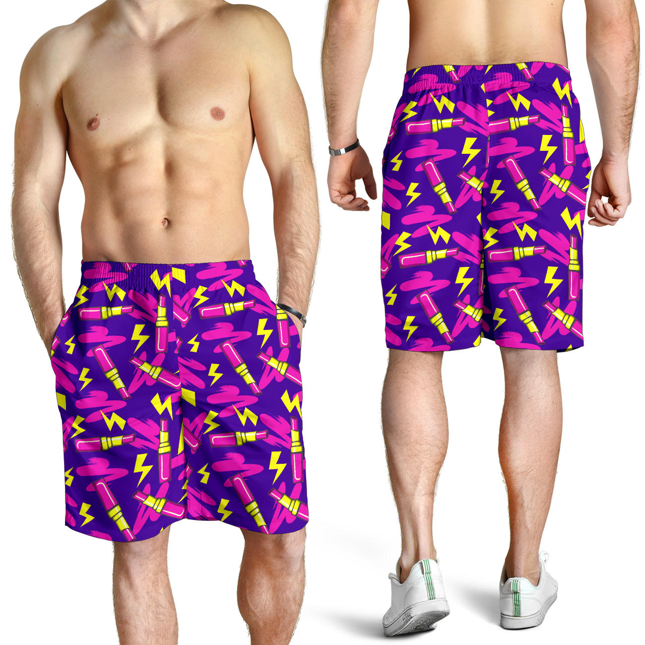 Lipstick Pattern Print Design LT04 Mens Shorts
