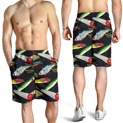 Fishing Bait Print Mens Shorts