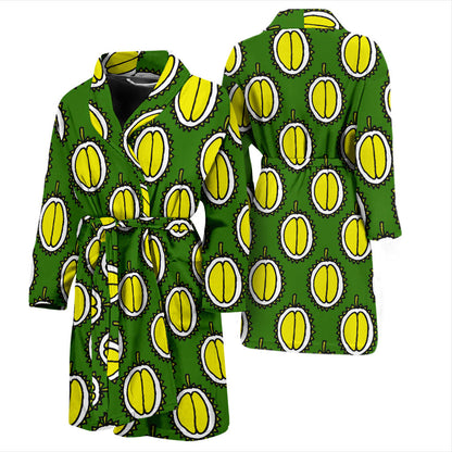 Durian Pattern Print Design DR01 Men Bathrobe