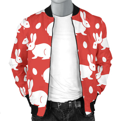Rabbit Pattern Print Design RB017 Men Bomber Jacket