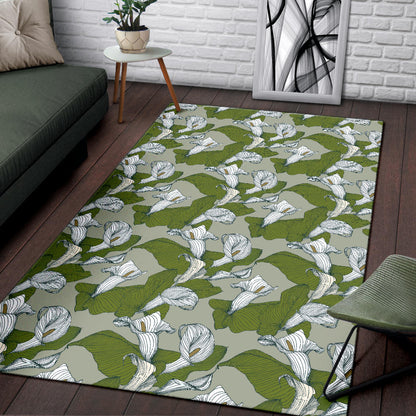 Lily Pattern Print Design LY08 Area Rugs