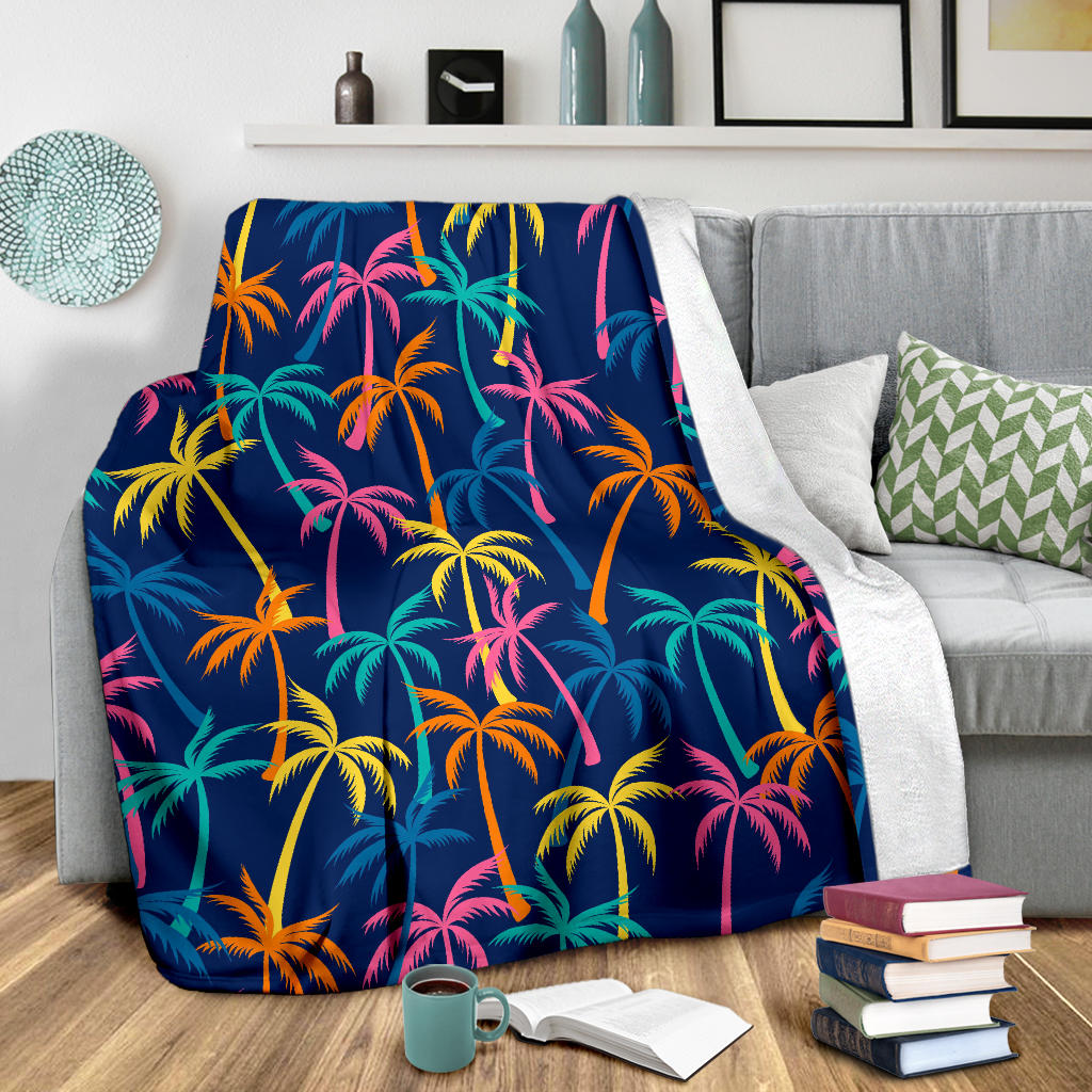 Palm Tree Pattern Print Design PT013 Fleece Blanket
