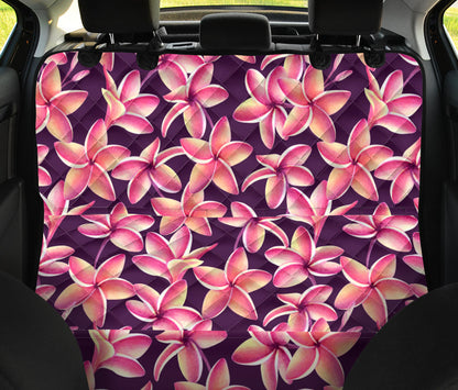 Purple Plumeria Pattern Print Design PM010 Rear Dog  Seat Cover