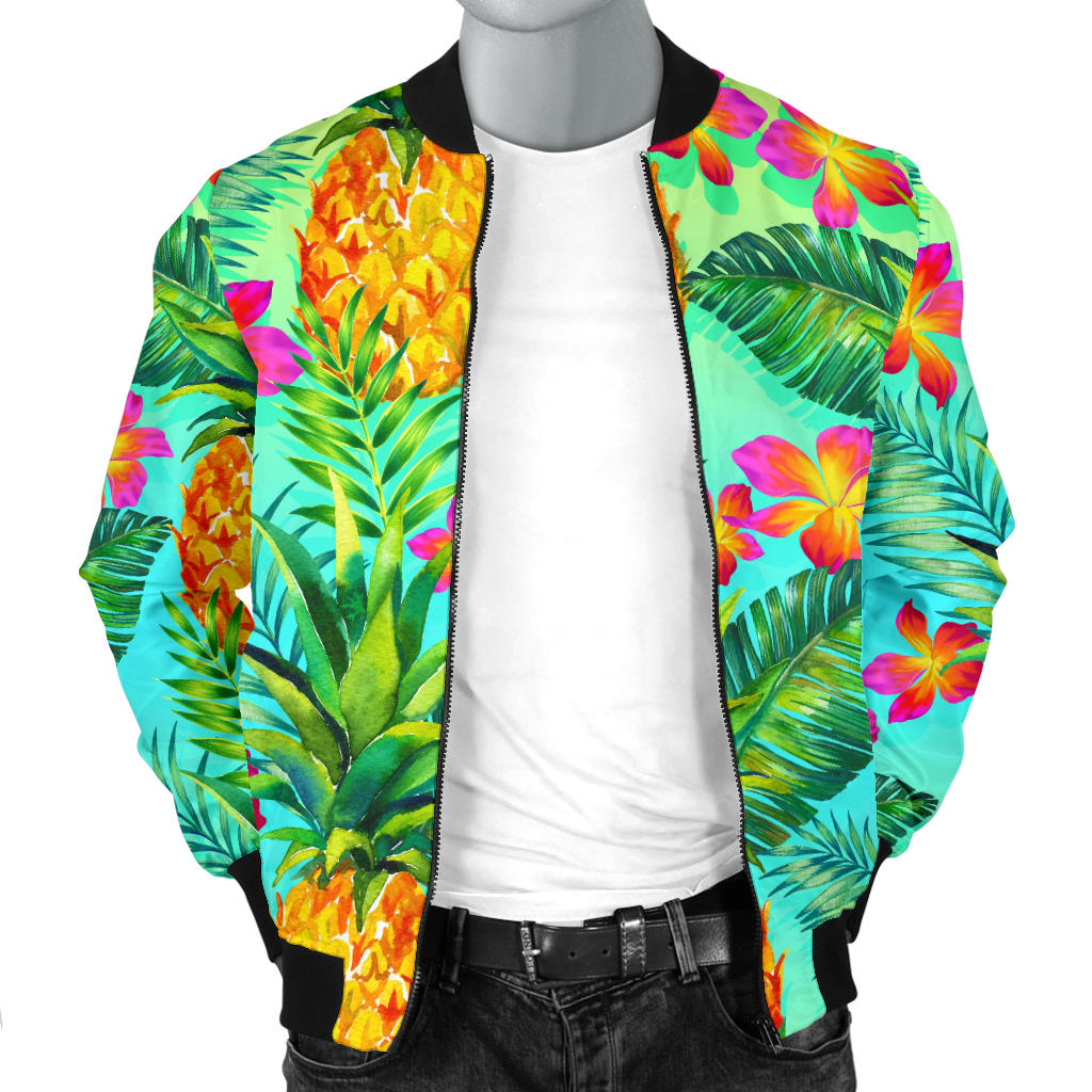 Pineapple Pattern Print Design PP010 Men Bomber Jacket