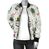 Cactus Pattern Print Design 04 Women's Bomber Jacket