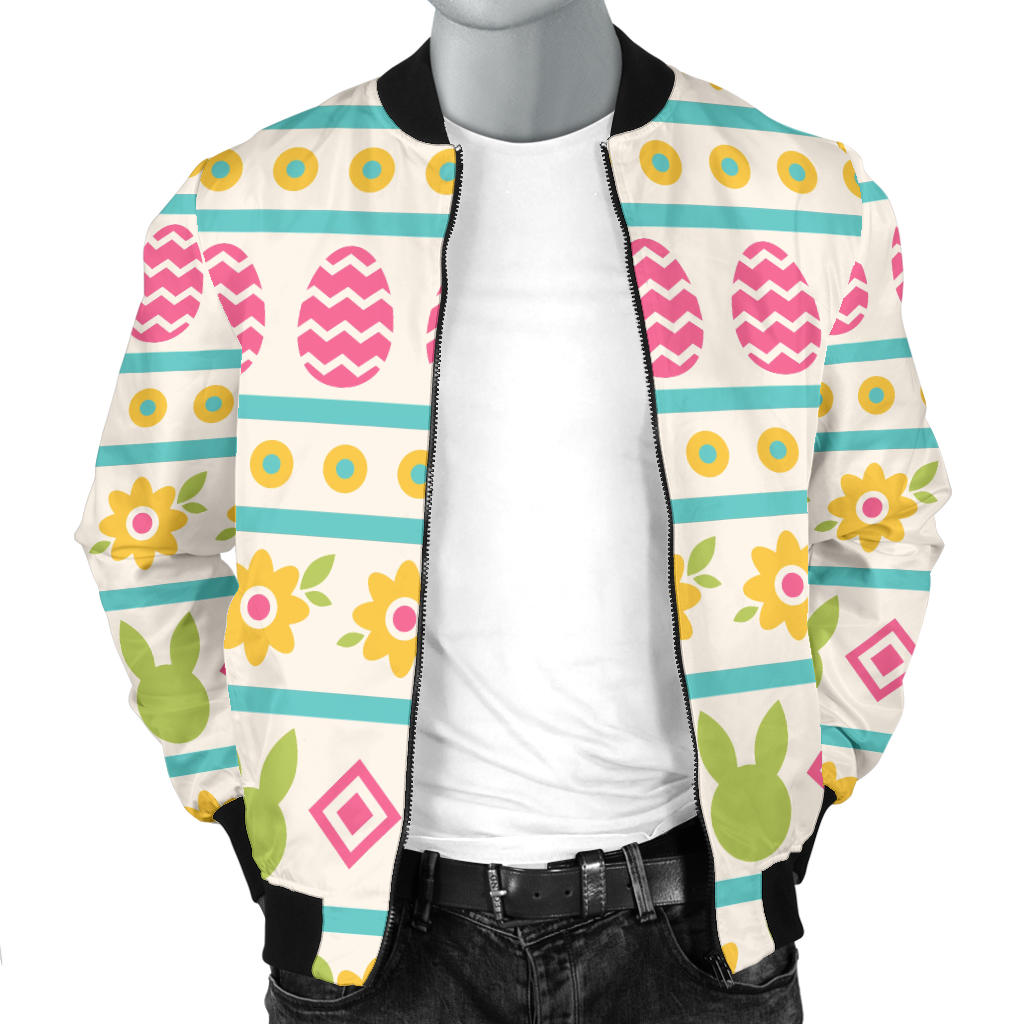 Easter Eggs Pattern Print Design RB016 Men Bomber Jacket